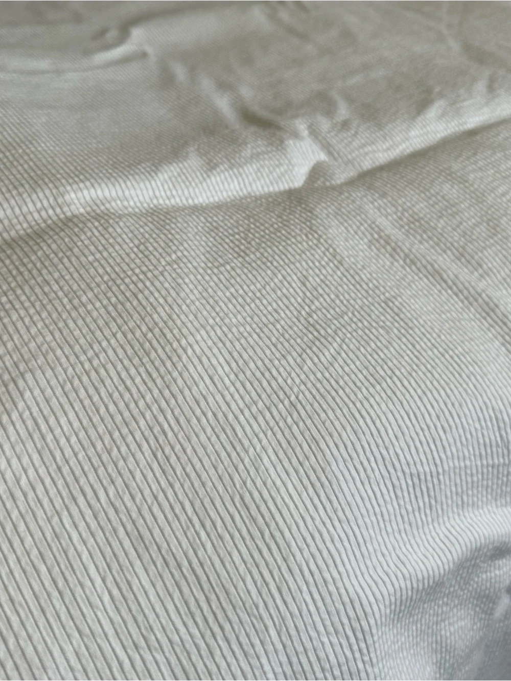 Vintage Ralph Lauren Embossed White Twin Size Sheet Bedspread Scalloped 90s